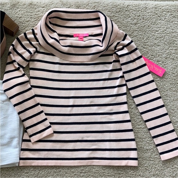 Lilly Pulitzer Clarette Off The Shoulder Sweater - Picture 3 of 6